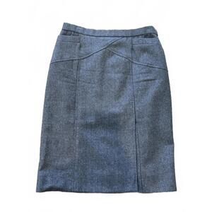 Gray Women's Pencil Skirt 100% Wool